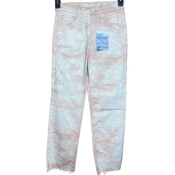 AG Alexxis Crop Straight Jean in Tie Dye Mauve Orchid NWT Size 27 - Picture 7 of 14